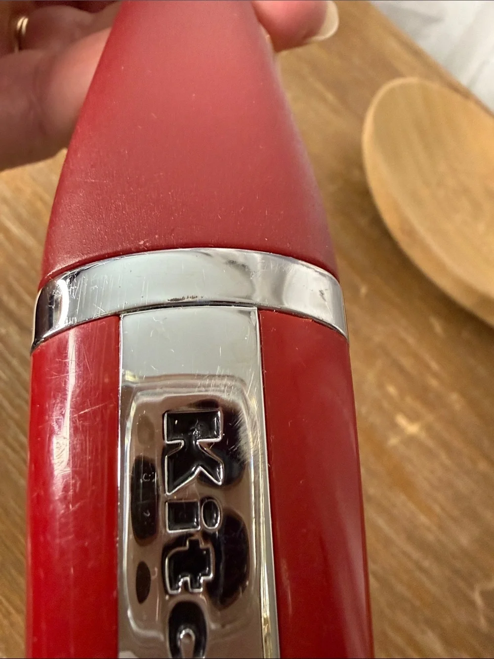 KitchenAid Empire Red Spatula & Bamboo Wooden Spoon